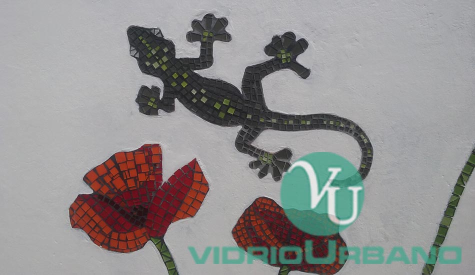 lagartija, mosaiquismo, lizard, mosaico vidrio